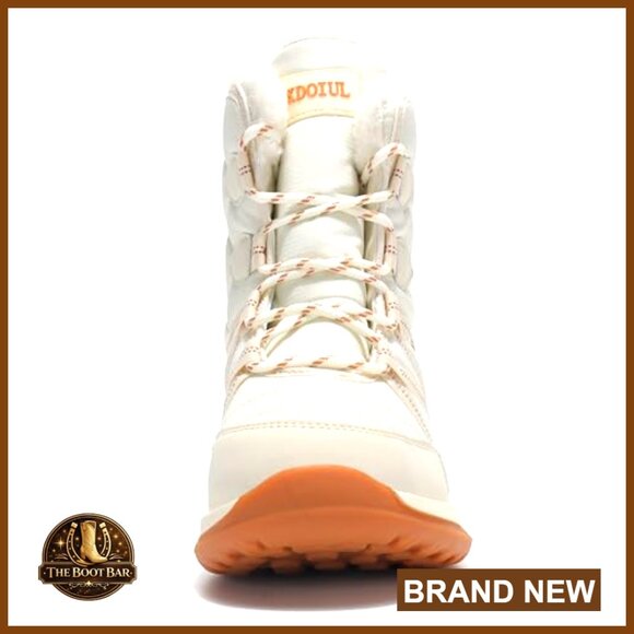 Leather Snow Boots with Faux Fur Trim, Waterproof Winter Ankle Boots - Picture 4 of 6